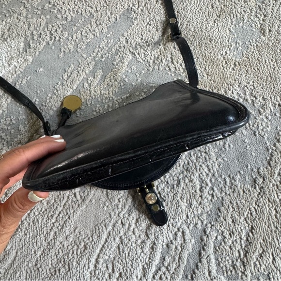 Vintage Brahmin Crocodile croc Embossed Leather Crossbody rectangle Bag small - Picture 3 of 10